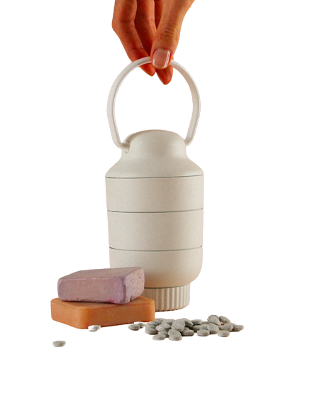 Capsule pour cosmétiques solides en plastique recyclé