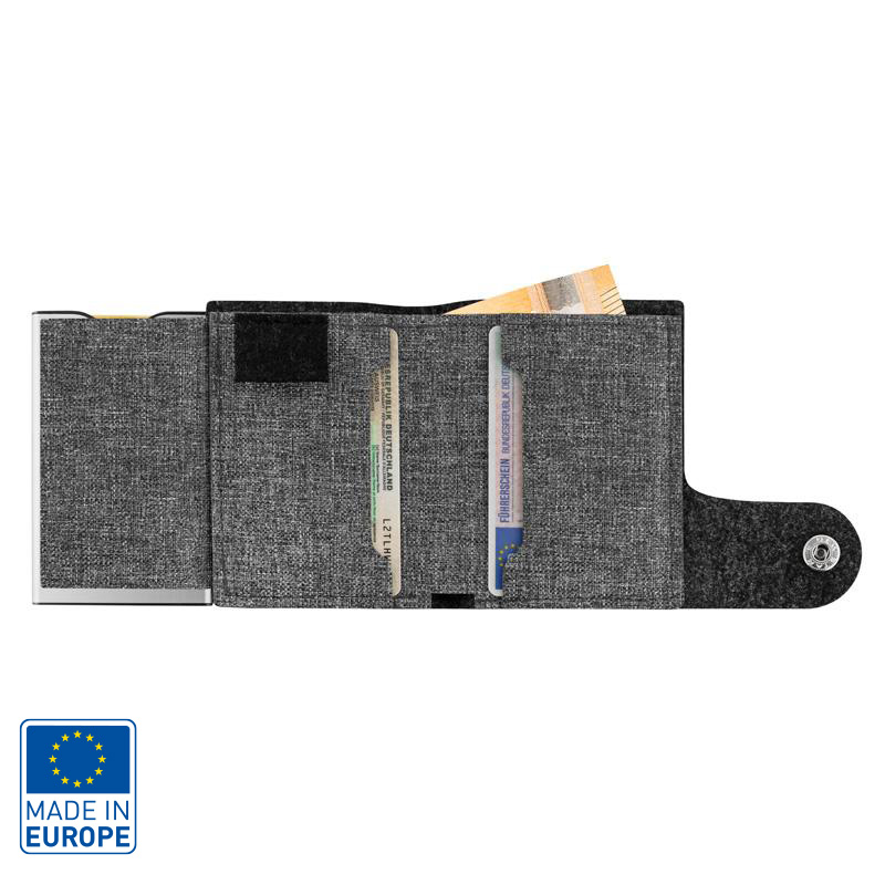 Portefeuille en feutrine recyclée -