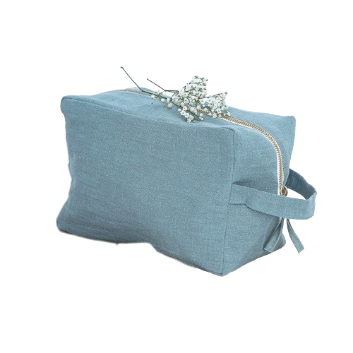 Trousse de toilette en lin lavé Made in France