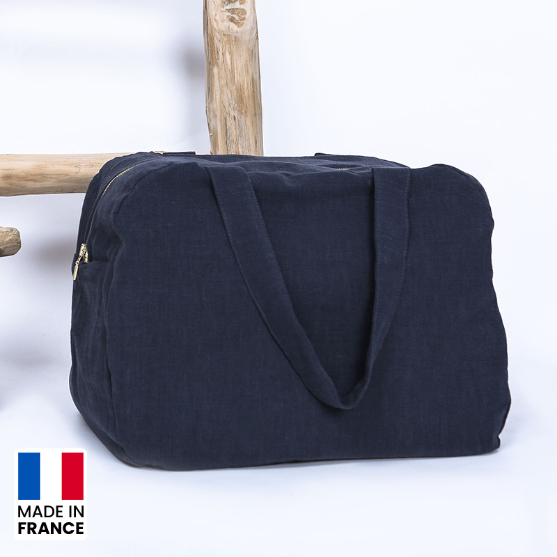 Sac week-end en lin lavé Made in France -