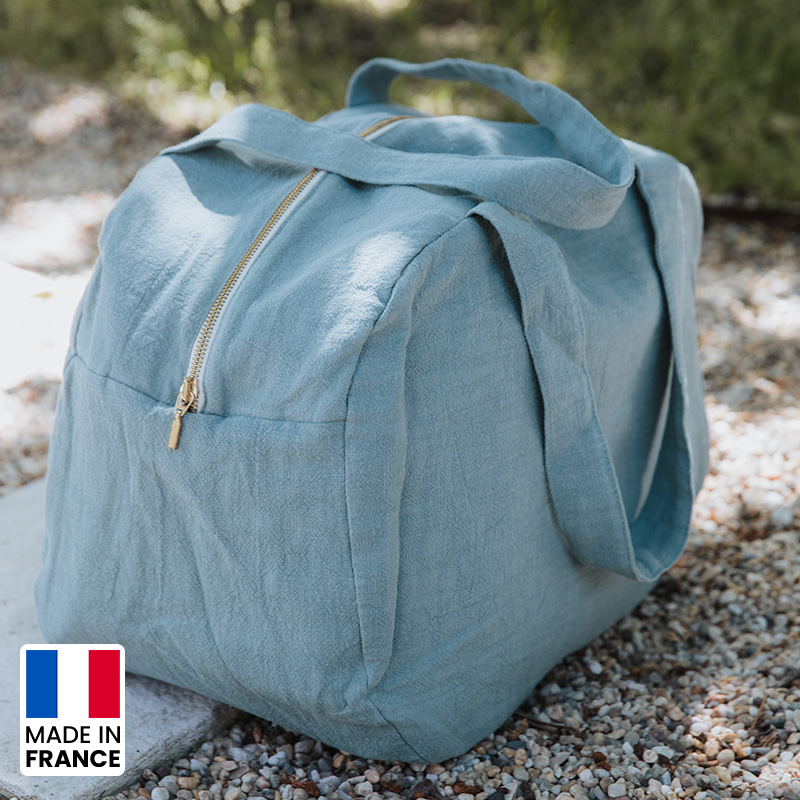 Sac week-end en lin lavé Made in France -