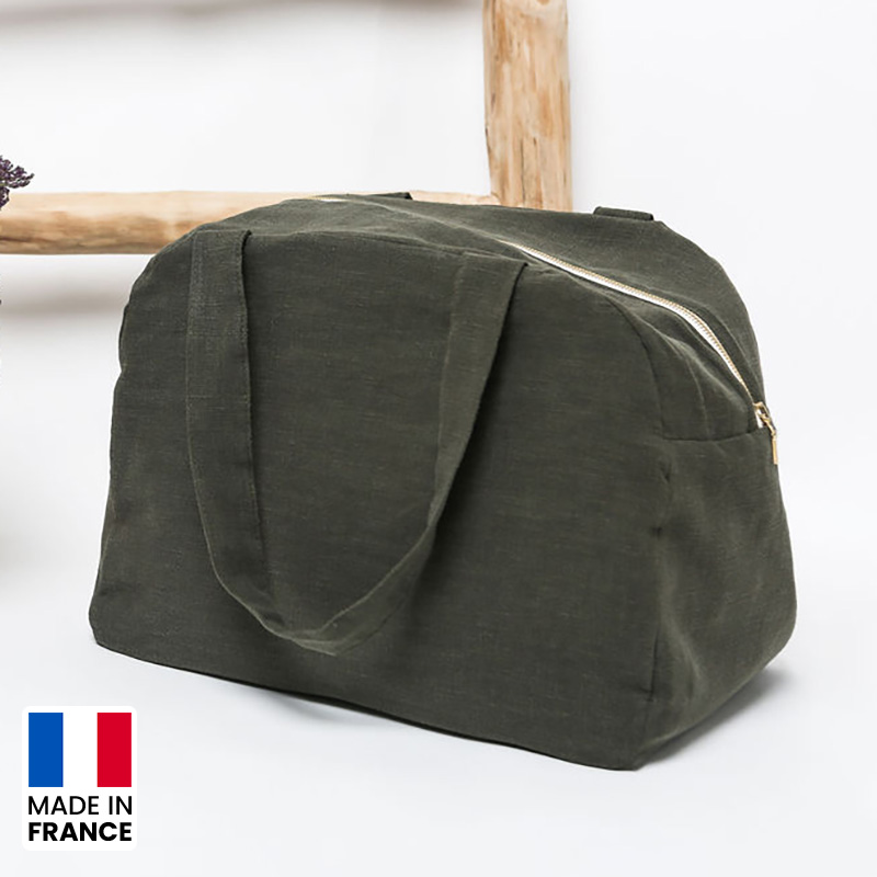 Sac week-end en lin lavé Made in France -