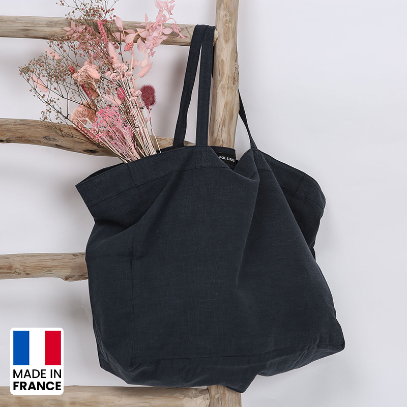 Sac shopping en lin lavé Made in France -