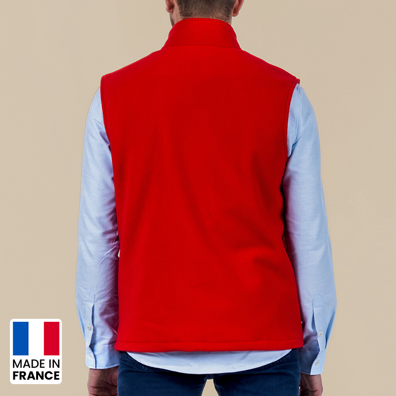 Veste polaire unisexe avec ou sans manche Made in France -