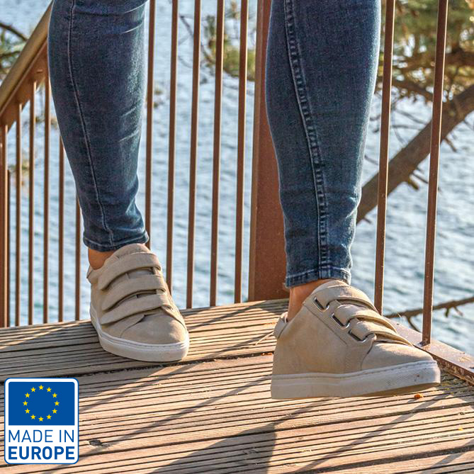 Basket unisexe en cuir doublé fabriquée au Portugal -