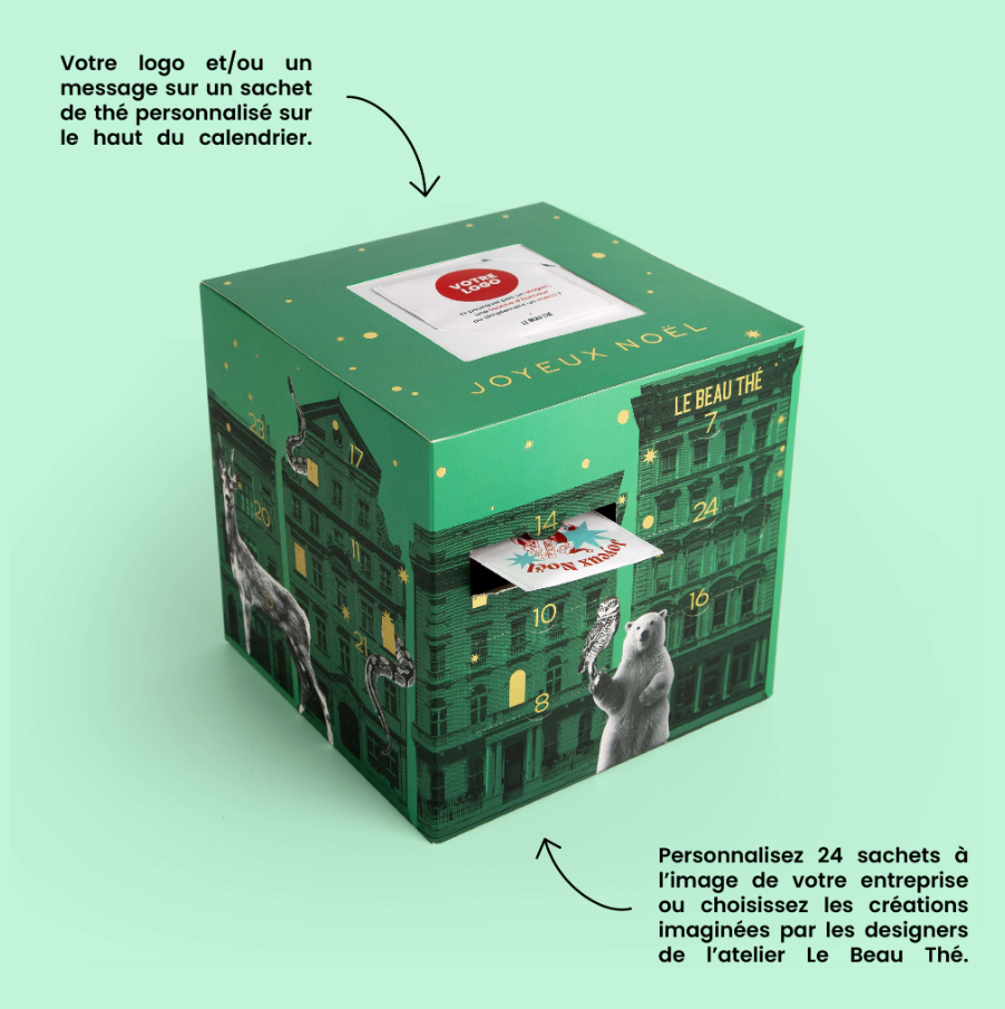 Calendrier de l'avent composé de 25 sachets de thé Made in France -