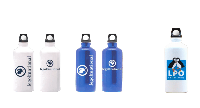 Gourde vintage en aluminium français recyclé -