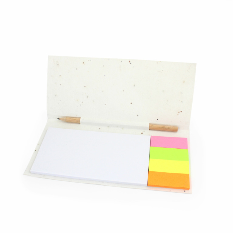 Grand bloc-note en papier graines personnalisable