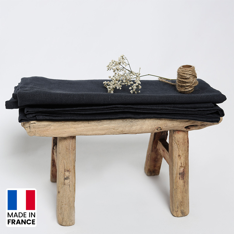 Drap de plage en lin lavé Made in France (180 x 140 cm) -