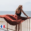 Drap de plage en lin lavé Made in France (180 x 140 cm) -