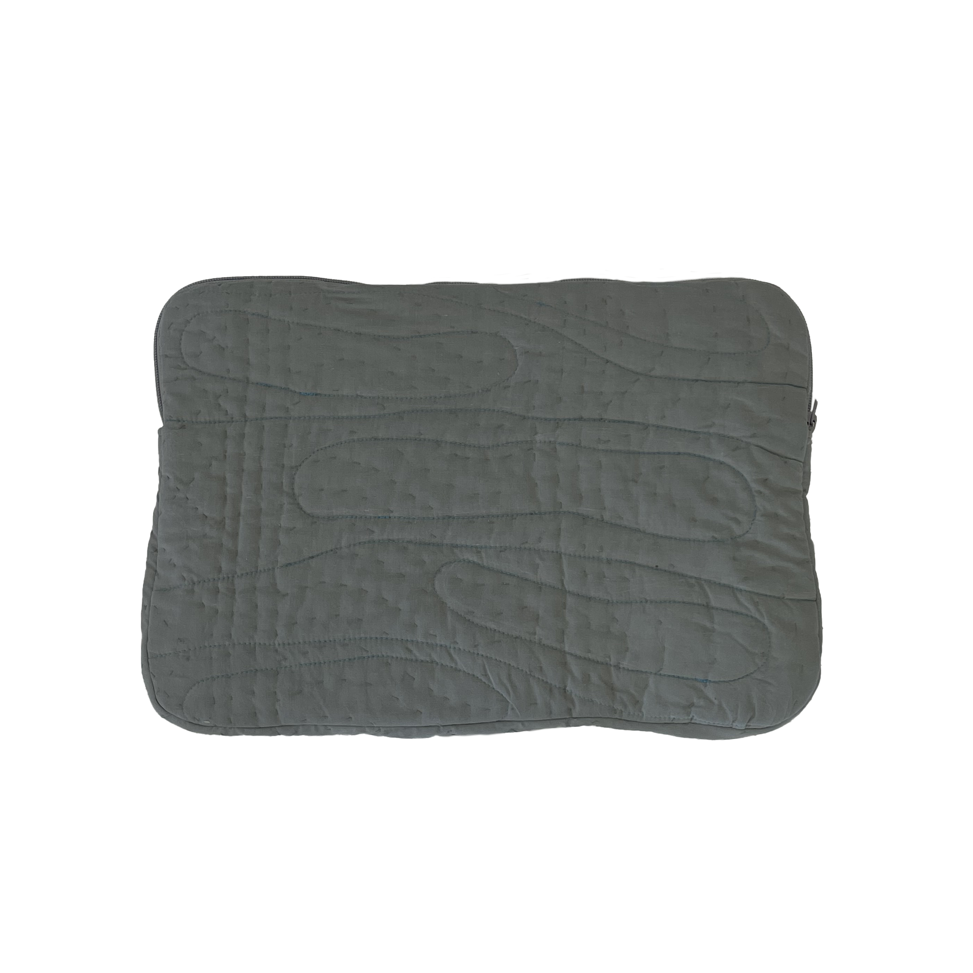 Housse d'ordinateur en couette upcyclée Made in France -