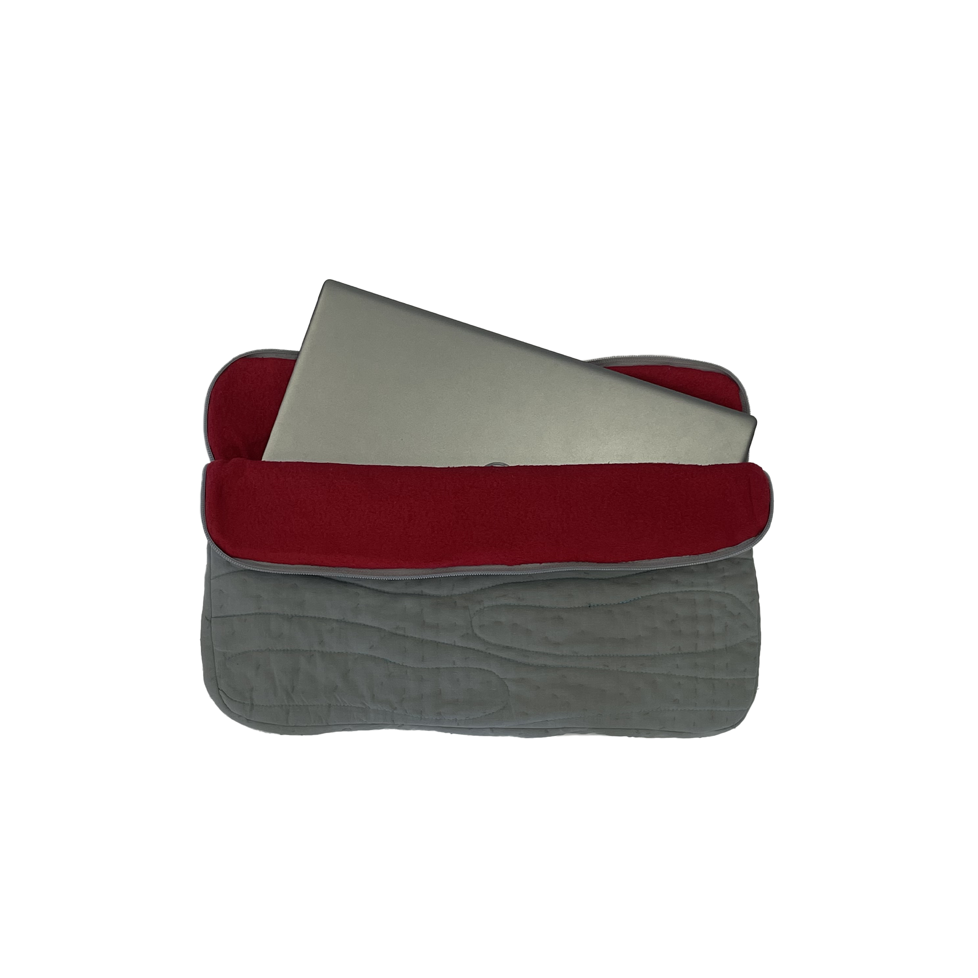 Housse d'ordinateur en couette upcyclée Made in France -