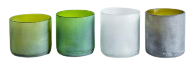 Lot de 4 verres upcyclés Made in France - Cucu -
