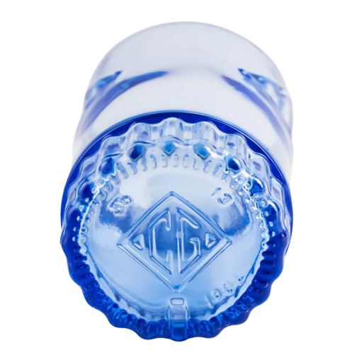 Lot de 4 verres upcyclés Made in France - Blue Gin -