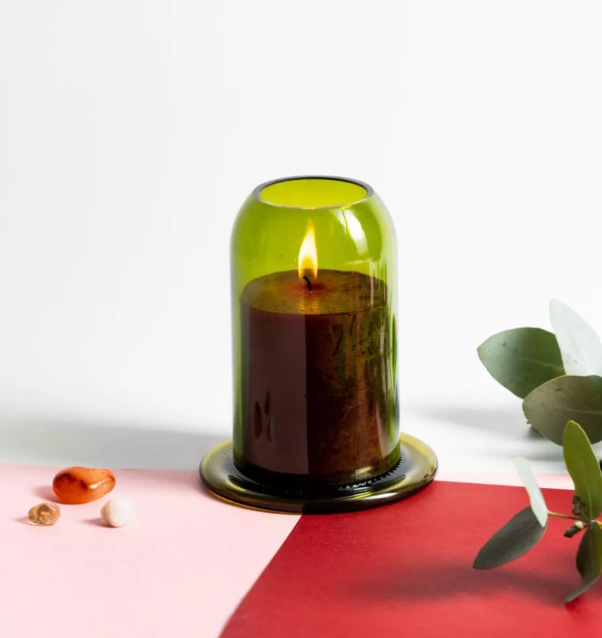 Photophore en verre upcyclé Made in France - La Clochette - 3