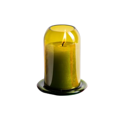 Photophore en verre upcyclé Made in France - La Clochette