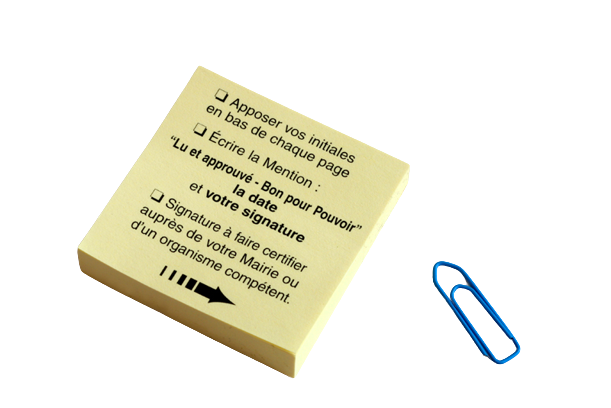 Bloc de feuillets repositionnables Made in France