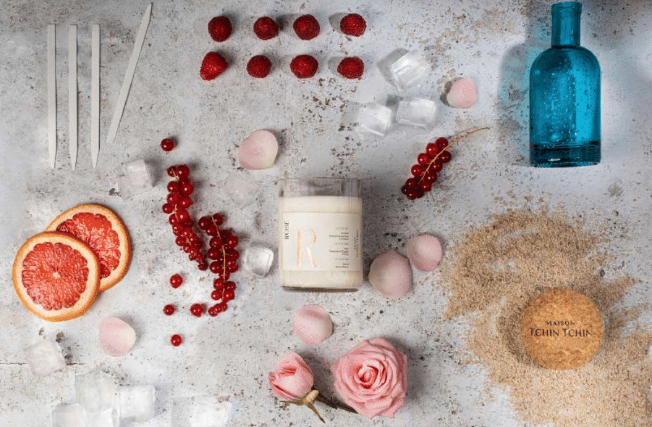 Bougie parfumée Rosé Made in France -