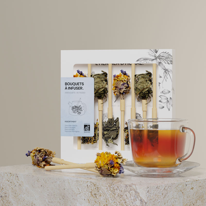 Coffret de 8 bouquets à infuser bio -