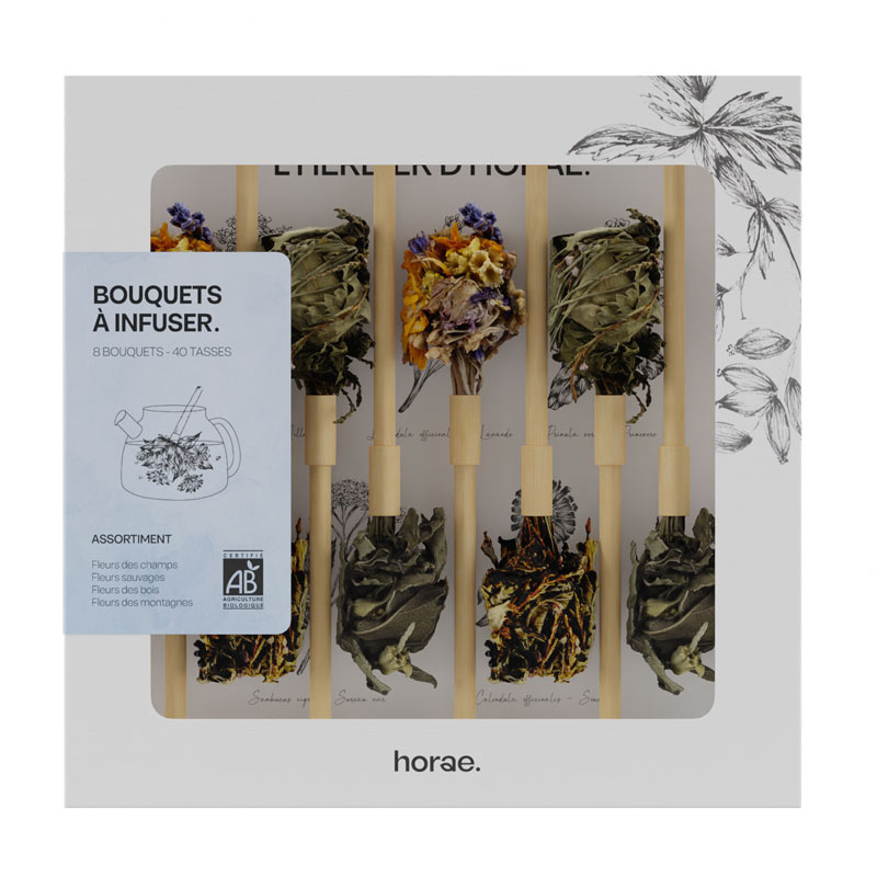 Coffret de 8 bouquets à infuser bio