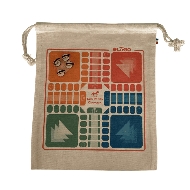 Pochon en coton bio 3 jeux en 1 Made in France -