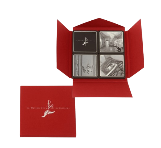 Pochette de 4 chocolats personnalisable fabriquée en France - 4