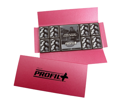 Etui fourreau de 12 chocolats personnalisable -
