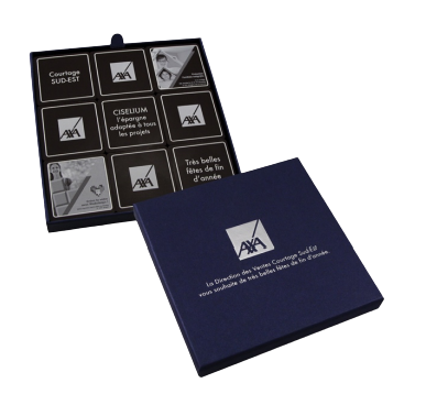 Coffret monté de 8 chocolats personnalisable