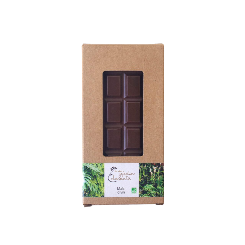 Tablette de chocolat pralinée au maïs divin bio