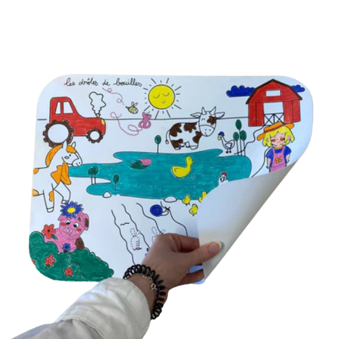 Set de table de coloriage réutilisable et lavable -