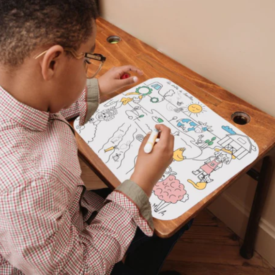Set de table de coloriage réutilisable et lavable -