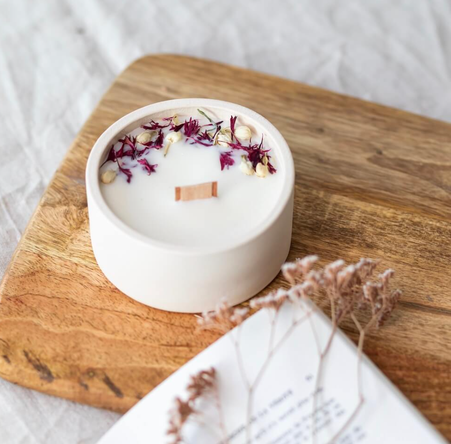 Bougie coulée à  la main à la cire de soja naturelle - 2