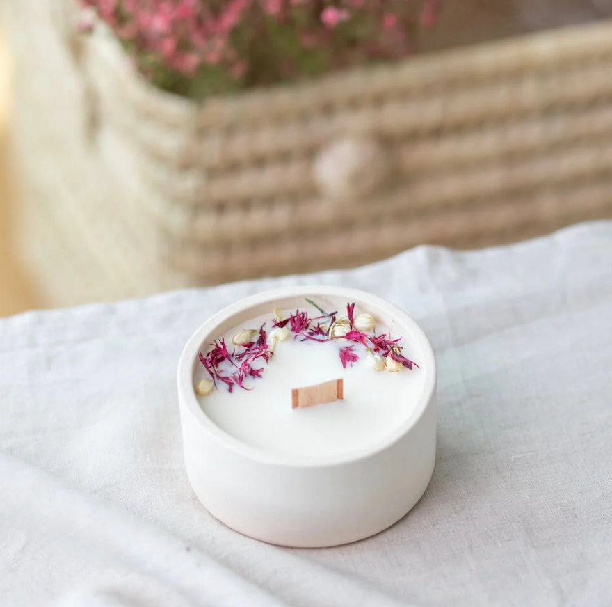 Bougie coulée à  la main à la cire de soja naturelle - 3