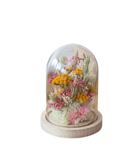 Cloche fleurie fabriquée à la main