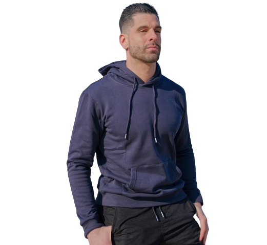 Sweatshirt à capuche en coton upcyclé Made in Europe