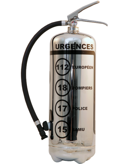 Extincteur chrome XXL Made in France personnalisable
