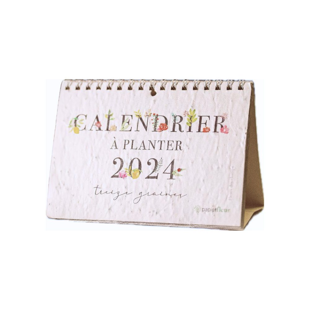 Calendrier chevalet à planter en papier ensemencé Made in France - 1