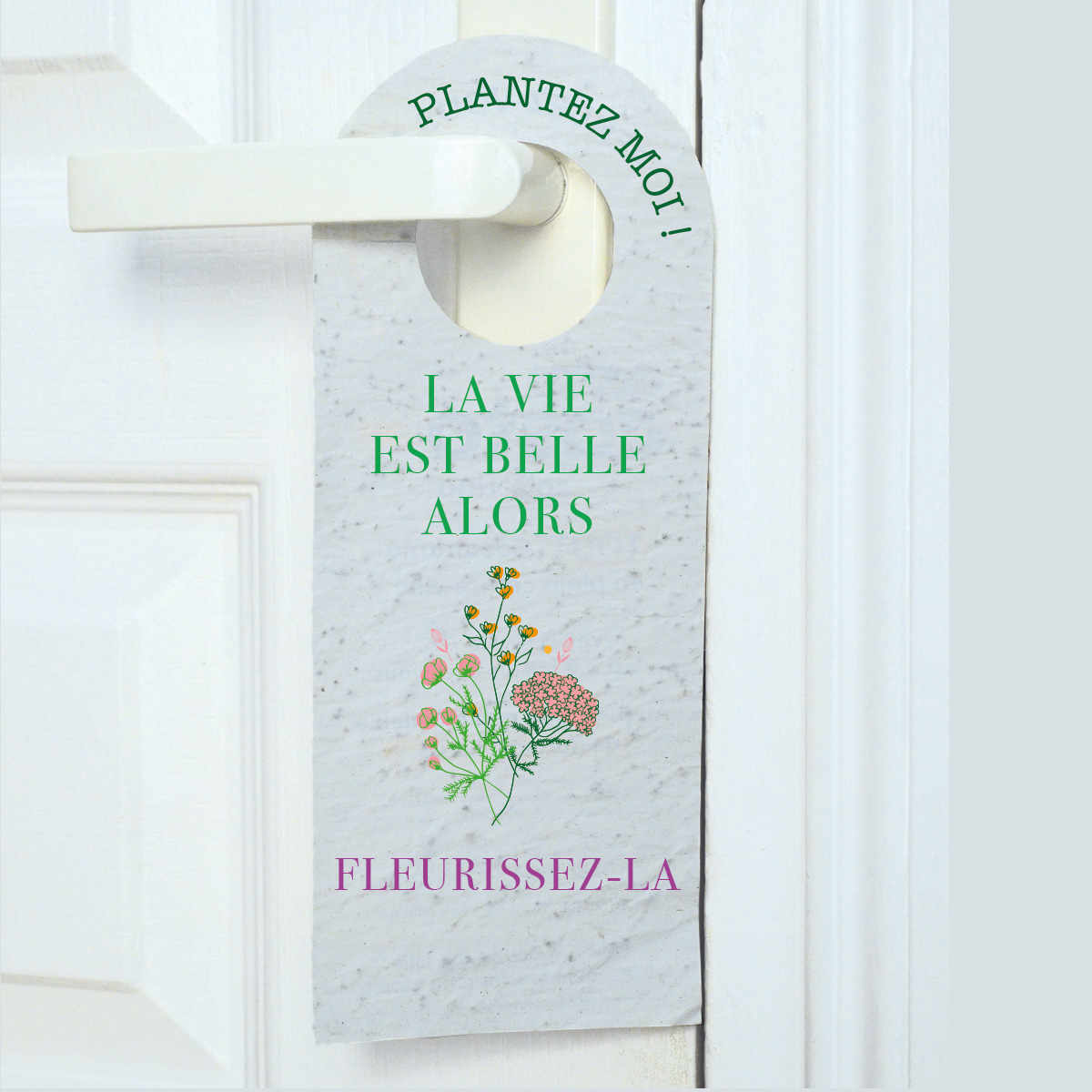 Accroche porte en papier ensemencé Made in France -