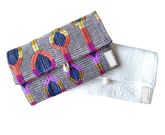 Pochette couture upcyclée Made in France