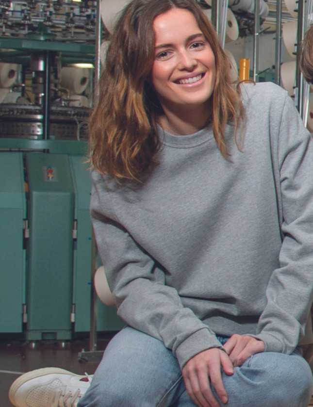 Sweat-shirt mixte en jersey de coton bio 270 gr - Made in France -