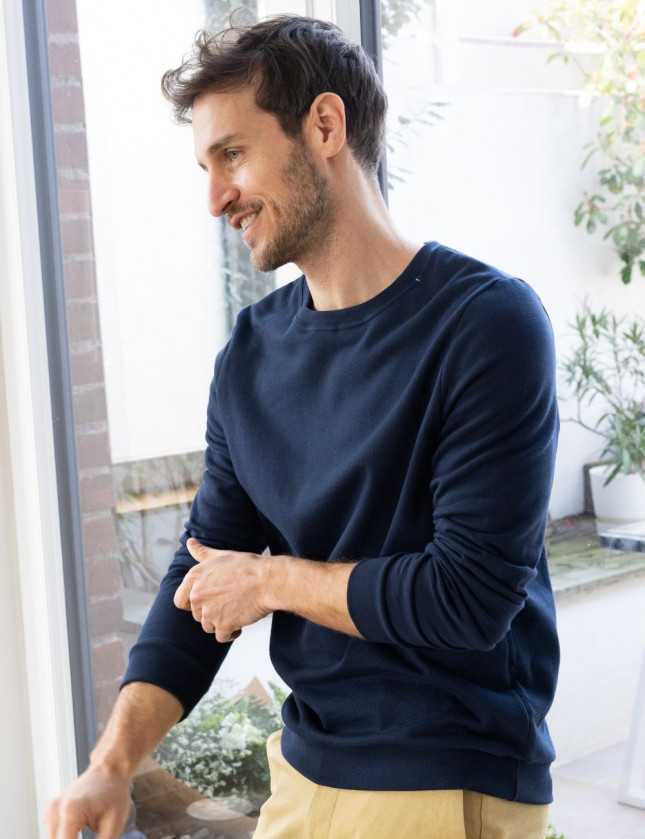 Sweat-shirt mixte en jersey de coton bio 270 gr - Made in France -