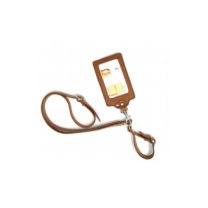 Porte badge en cuir Made in France - Leopold