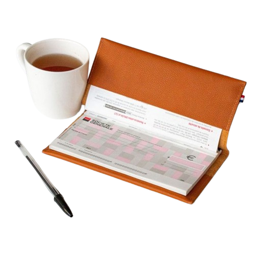 Porte-chéquier en cuir Made in France - Nicolas