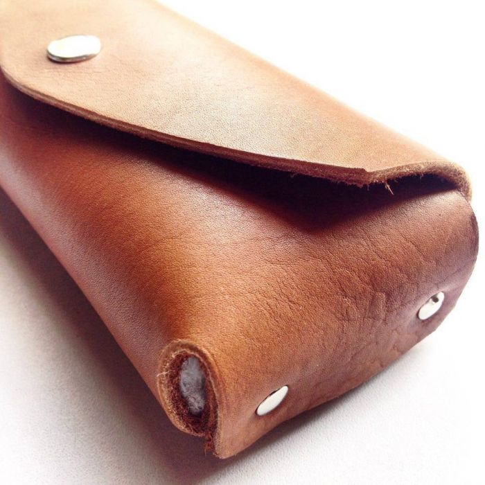 Etui à lunettes en cuir Made in France - Leon -