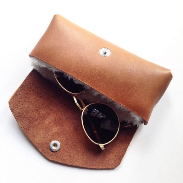 Etui à lunettes en cuir Made in France - Leon -