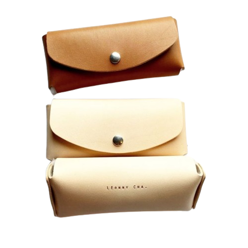 Etui à lunettes en cuir Made in France - Leon