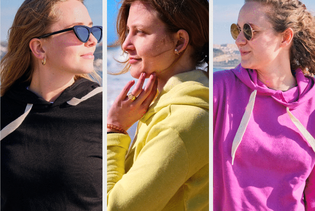 Sweat à capuche pour femme upcyclé Made in Europe -