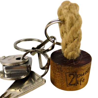 Porte-clés en douelle de tonneau de vin - Made in France