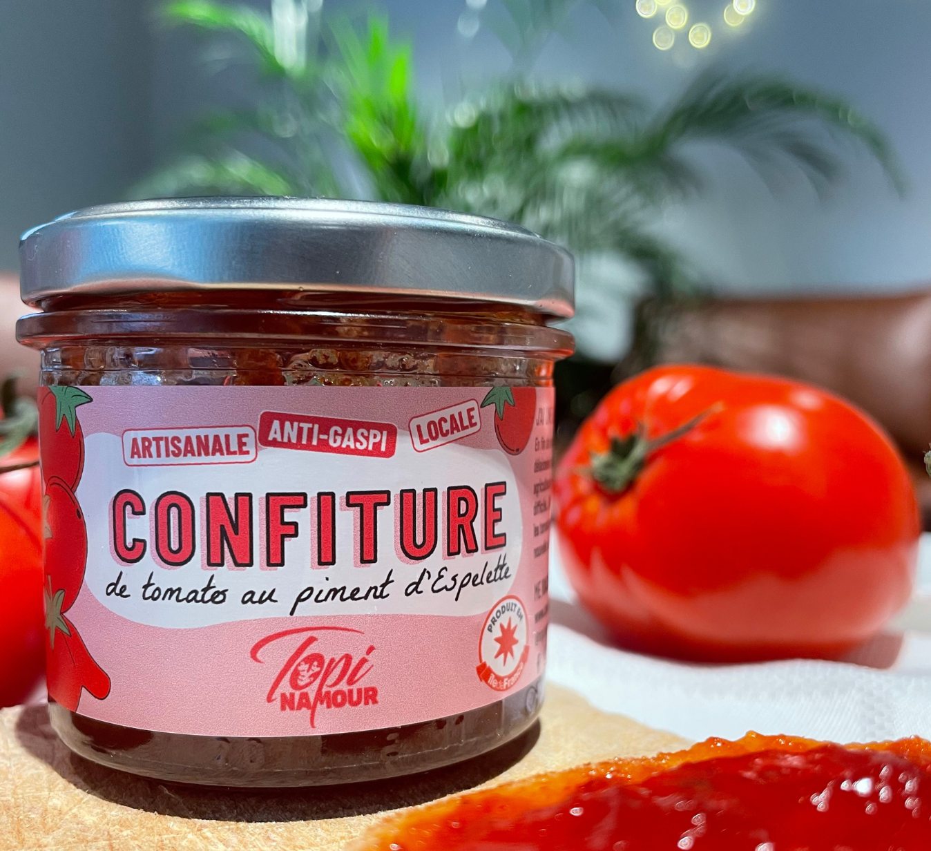 Confiture de tomate au piment d'espelette Made in France - 135 gr - 2