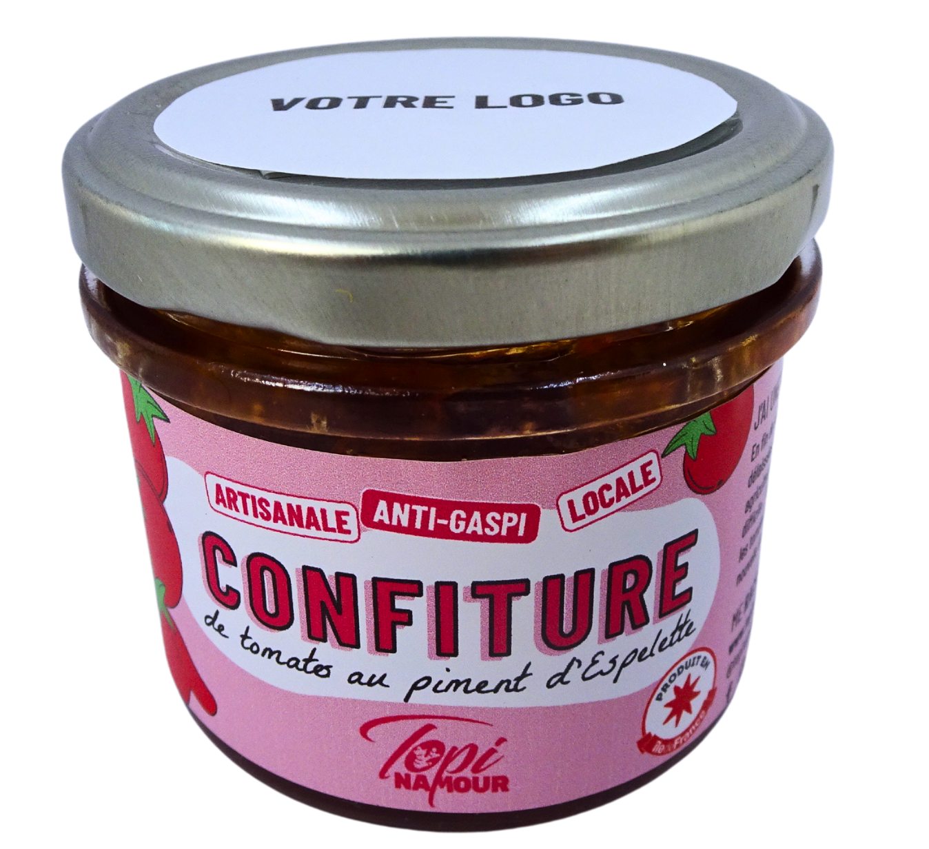 Confiture de tomate au piment d'espelette Made in France - 135 gr